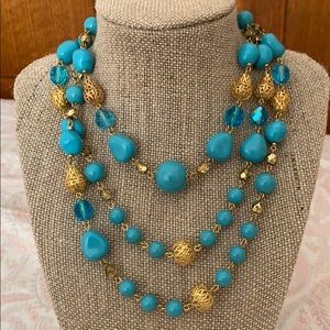 Joan Rivers Long Turquoise Necklace